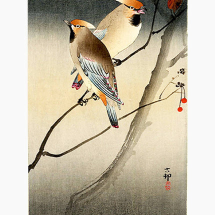 Ohara Koson - Jays on Berry Tree Poster