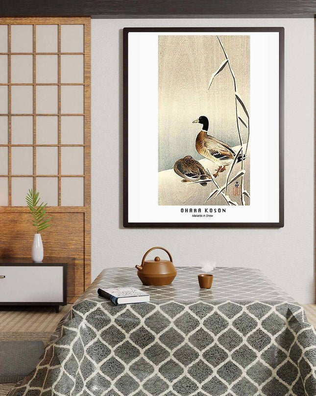 Ohara Koson - Mallards in Snow Poster