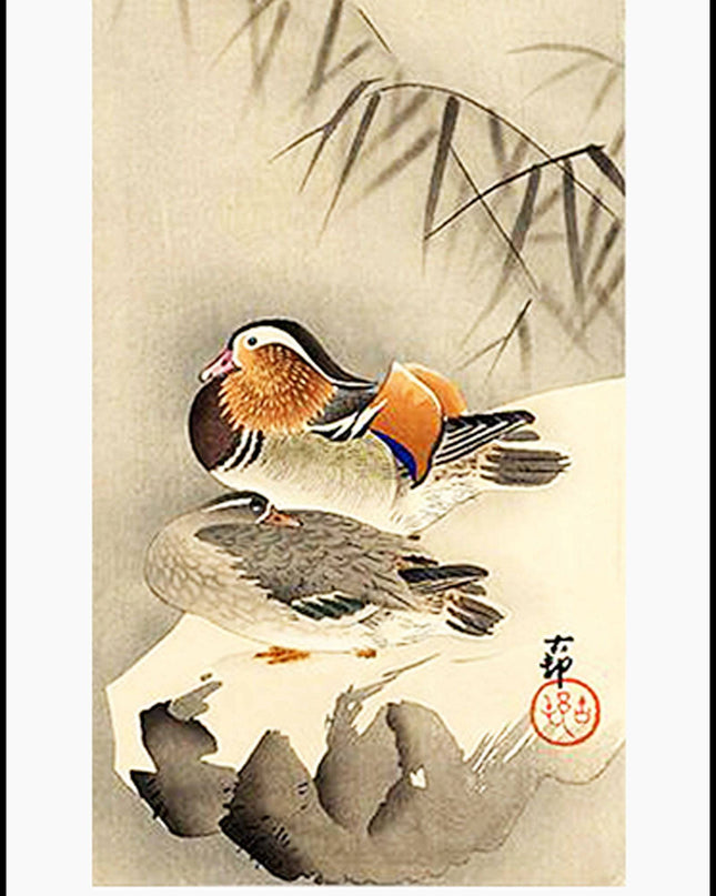 Ohara Koson - Mandarin Ducks in Snow Poster