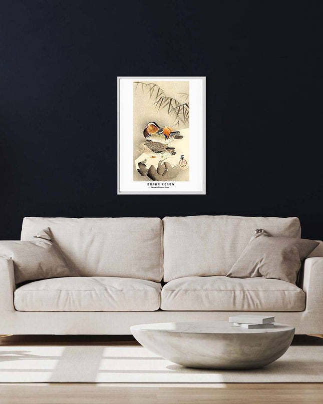 Ohara Koson - Mandarin Ducks in Snow Poster