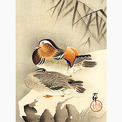 Ohara Koson - Mandarin Ducks in Snow Poster