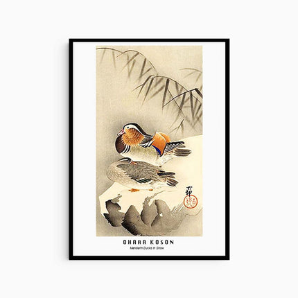Ohara Koson - Mandarin Ducks in Snow Poster