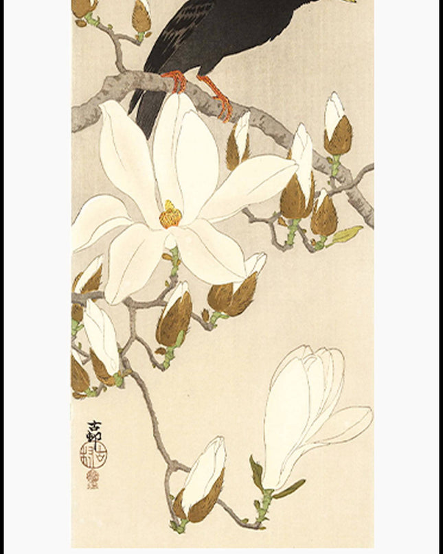 Ohara Koson - Myna on Magnolia Poster
