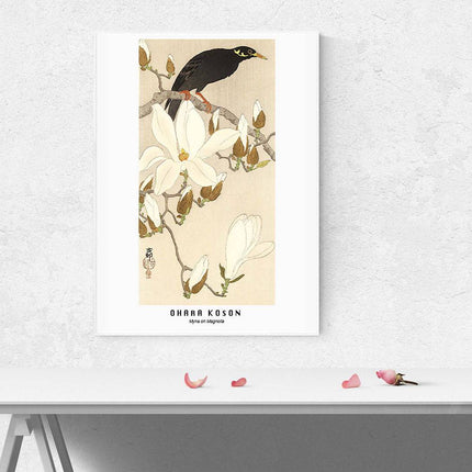 Ohara Koson - Myna on Magnolia Poster