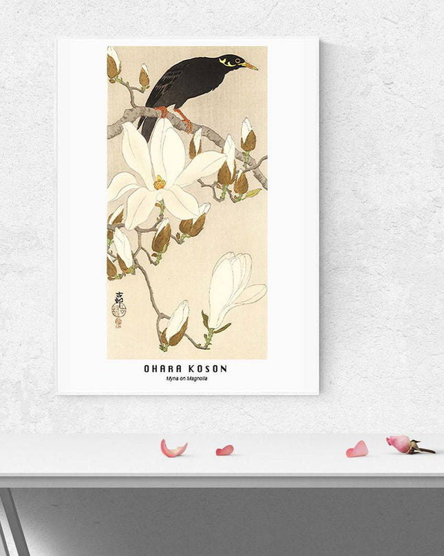 Ohara Koson - Myna on Magnolia Poster