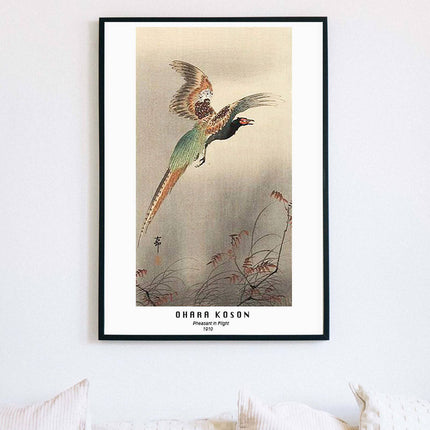 Ohara Koson - Pheasant in a Flight Poster