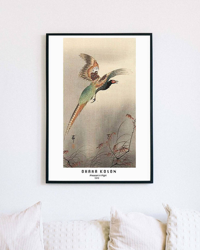 Ohara Koson - Pheasant in a Flight Poster