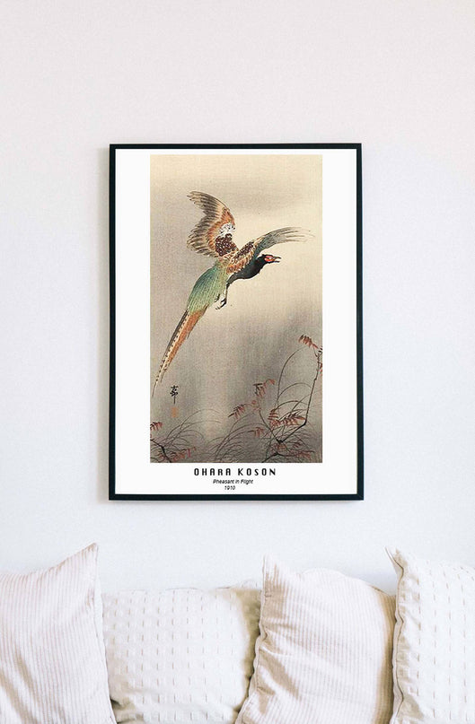 Ohara Koson - Pheasant in a Flight Poster