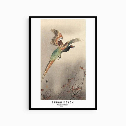 Ohara Koson - Pheasant in a Flight Poster