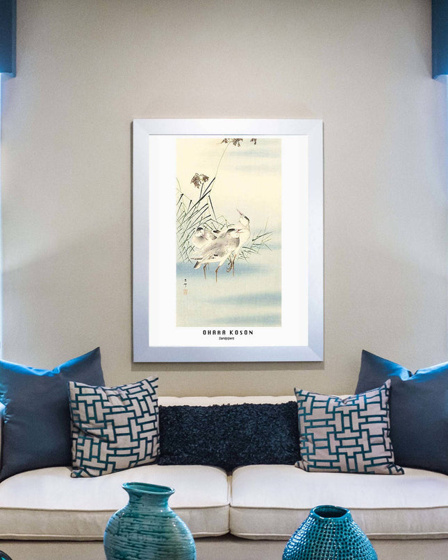 Ohara Koson - Sandpipers Poster