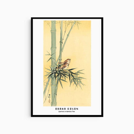 Ohara Koson - Sparrows on Bamboo Tree Poster