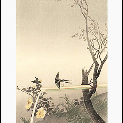 Ohara Koson - Stonechat on a Thin Stalk Poster