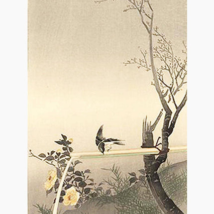Ohara Koson - Stonechat on a Thin Stalk Poster