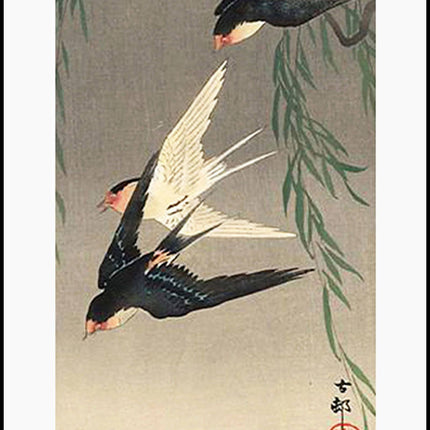 Ohara Koson - Swallow in Flight Poster
