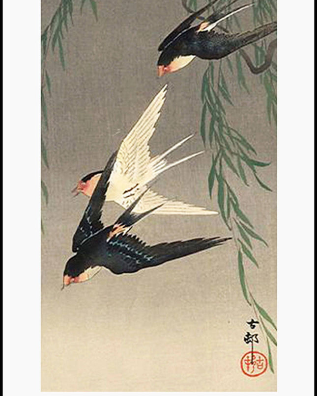Ohara Koson - Swallow in Flight Poster