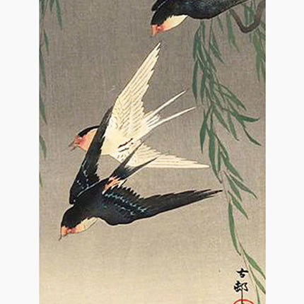 Ohara Koson - Swallow in Flight Poster