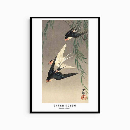 Ohara Koson - Swallow in Flight Poster