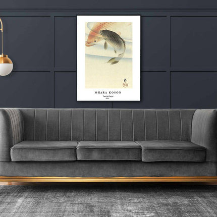 Ohara Koson - Two Koi Carps Poster