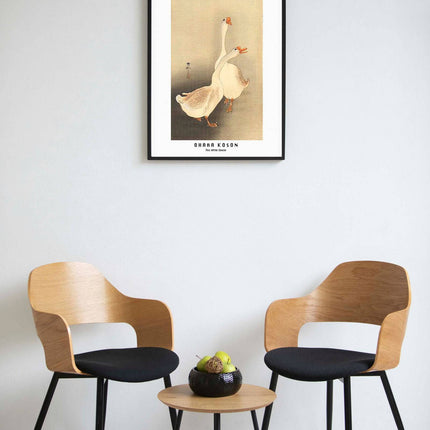 Ohara Koson - Two White Geese Poster