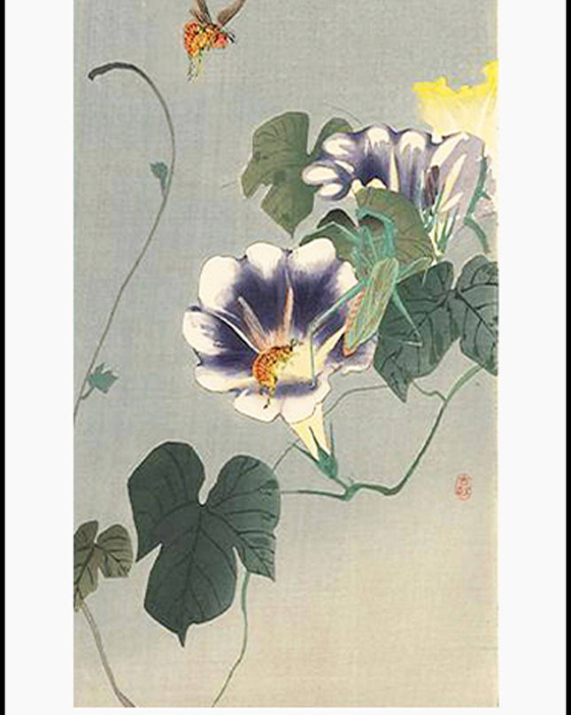 Ohara Koson - Wasps and Praying Mantis Poster