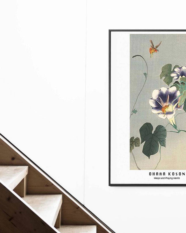 Ohara Koson - Wasps and Praying Mantis Poster