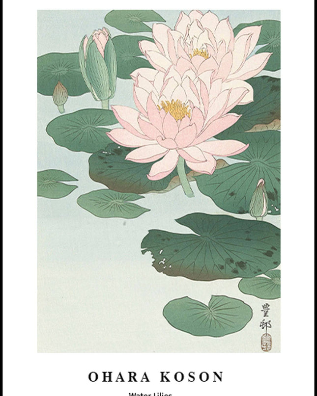 Ohara Koson - Water Lilies Poster