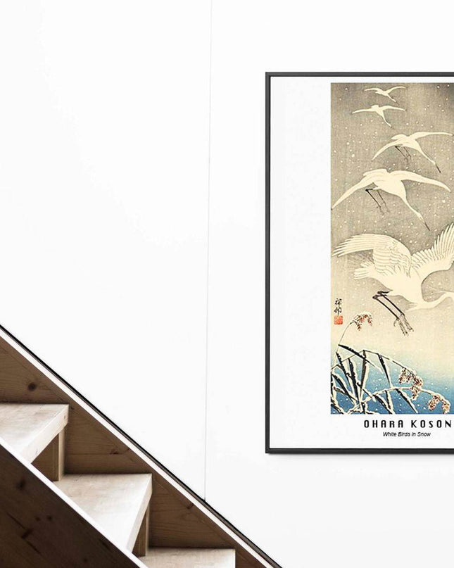 Ohara Koson - White Birds in Snow Poster