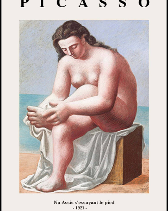 Pablo Picasso - Nu Assis S'essuyant Le Pied Poster