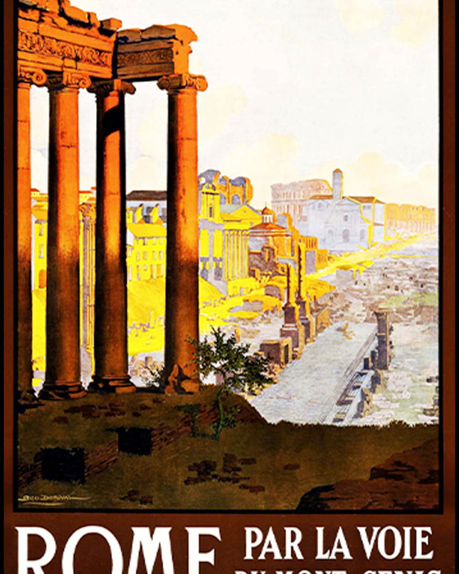 Paris-Lyon Vintage Travel Poster