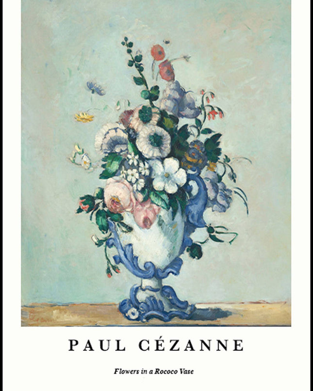 Paul Cézanne - Flowers in a Rococo Vase Poster
