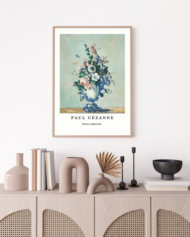 Paul Cézanne - Flowers in a Rococo Vase Poster