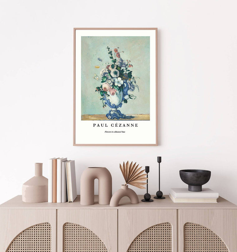 Paul Cézanne - Flowers in a Rococo Vase Poster