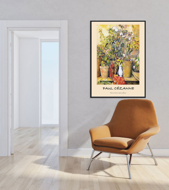 Paul Cézanne - Pots en terre cuite et fleurs Poster