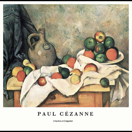 Paul Cézanne - Rideau 'Cruchon et Compotier' Poster