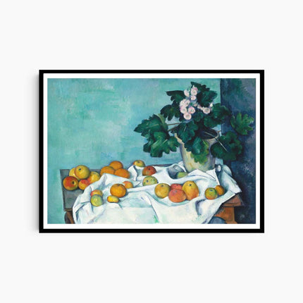 Paul Cézanne - Still Life with Apples and a Pot of Primroses