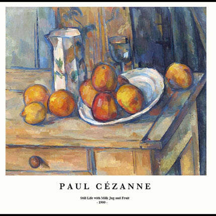 Paul Cézanne - Still Life with Milk Jug and Fruit Poster