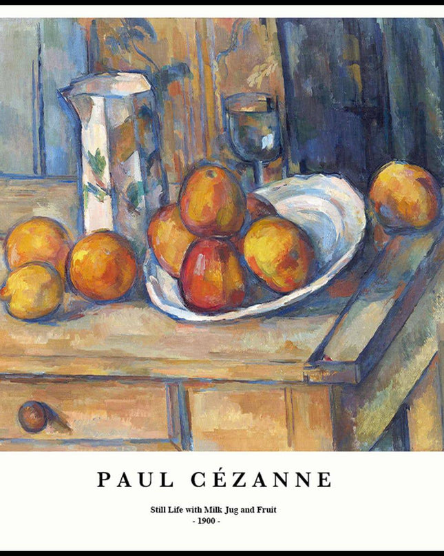 Paul Cézanne - Still Life with Milk Jug and Fruit Poster