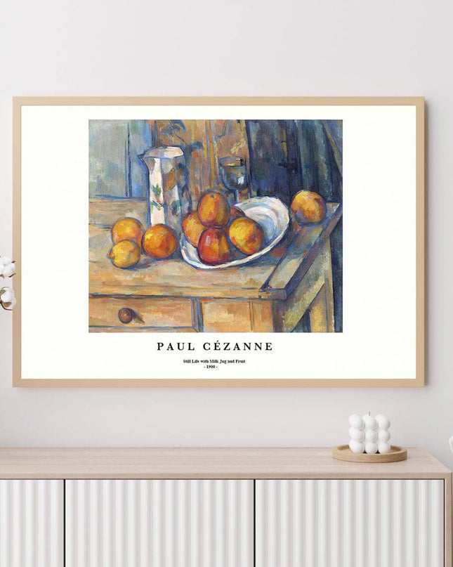 Paul Cézanne - Still Life with Milk Jug and Fruit Poster