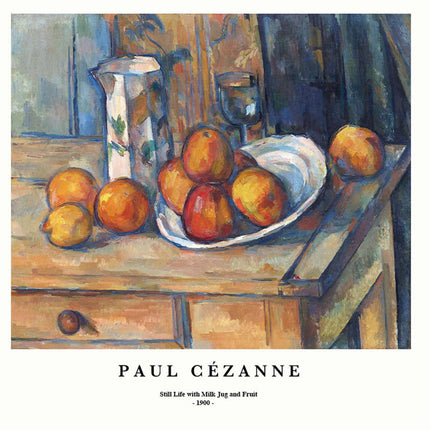 Paul Cézanne - Still Life with Milk Jug and Fruit Poster