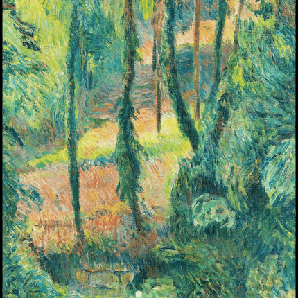 Paul Gauguin - Chemin Creux Dans Une Pente Boisée