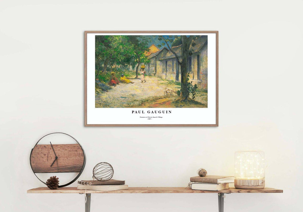 Paul Gauguin - Femmes et Chevre dans le Village Poster