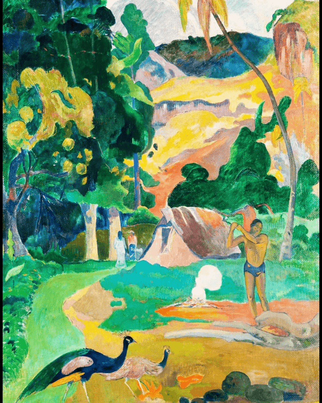 Paul Gauguin - Matamoe 'Death' Landscape with Peacocks