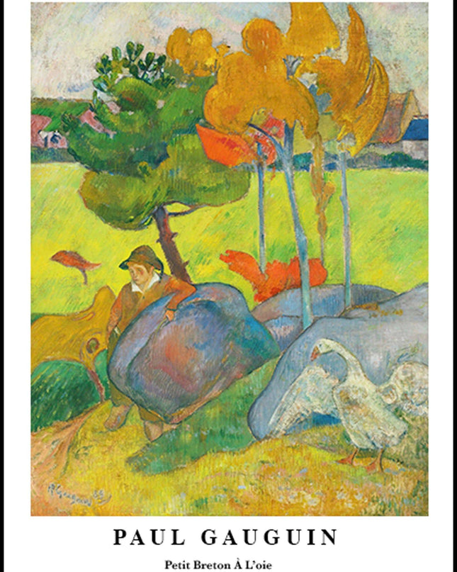 Paul Gauguin - Petit Breton à L'oie Poster