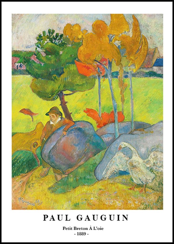 Paul Gauguin - Petit Breton à L'oie Poster