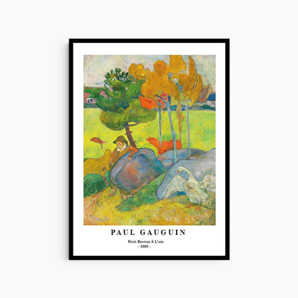 Paul Gauguin - Petit Breton à L'oie Poster