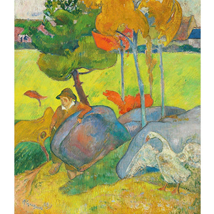 Paul Gauguin - Petit Breton à L'oie Poster
