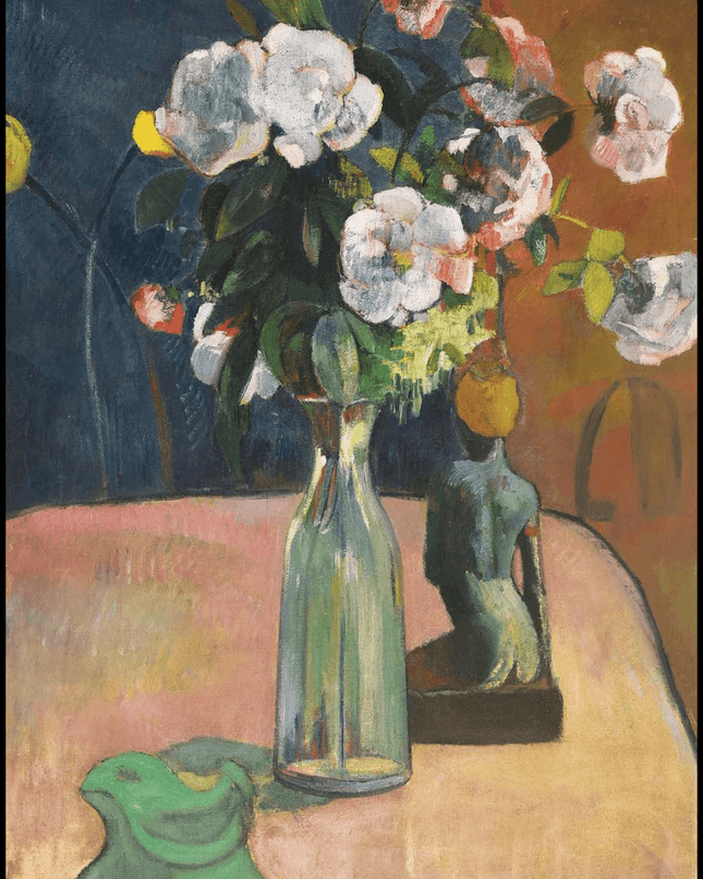 Paul Gauguin - Roses and Statuette