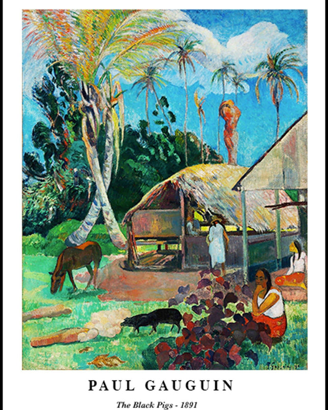 Paul Gauguin - The Black Pigs Poster