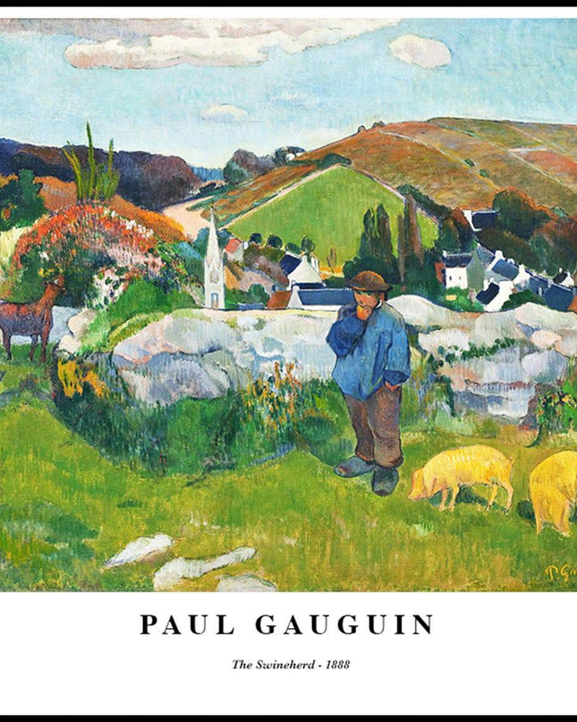 Paul Gauguin - The Swineherd Poster