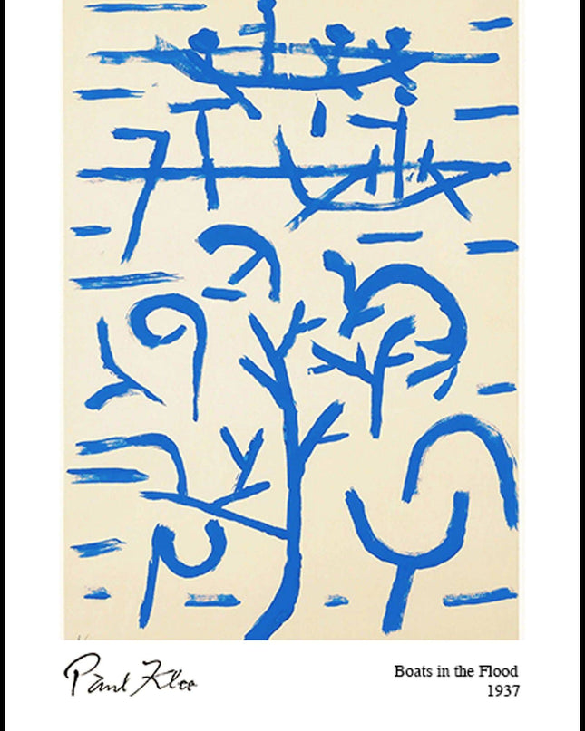 Paul Klee - Boats in the Flood Poster